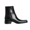 Square Toe Ankle Boots “Black Leather” 678108WBC301000