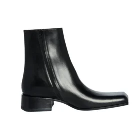 Square Toe Ankle Boots “Black Leather” 678108WBC301000