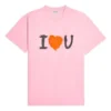 SS21 Alphabet Pattern Printing Short Sleeve Unisex Pink 612965TJVL51401