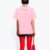 SS21 Alphabet Pattern Printing Short Sleeve Unisex Pink 612965TJVL51401