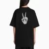 SS21 Drip Peace Large Fit Printing Tee Black 641655TKVA11012
