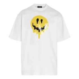 SS21 Drip Peace Large Fit Smile Printing Causual GS White 641675TKVA18639