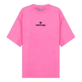 SS21 Embroidery Round Neck Pink 641532TJVA95764
