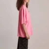 SS21 Embroidery Round Neck Pink 641532TJVA95764
