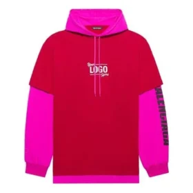 SS21 hooded Splicing Long Sleeves Unisex Pink Red 657037TKV826295