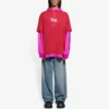 SS21 hooded Splicing Long Sleeves Unisex Pink Red 657037TKV826295