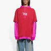 SS21 hooded Splicing Long Sleeves Unisex Pink Red 657037TKV826295