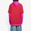 SS21 hooded Splicing Long Sleeves Unisex Pink Red 657037TKV826295
