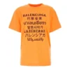 SS21 Letter Printing Round Neck Orange 612965TJVI37513