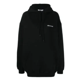 SS21 Logo Cotton Hoodie Black 578135TJV851070