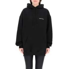 SS21 Logo Cotton Hoodie Black 578135TJV851070