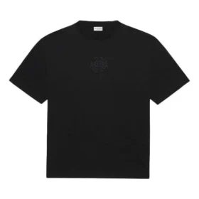 SS21 Logo Pattern Round Neck Short Sleeve Unisex Black 641655TKV711069
