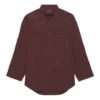 SS21 Oversize Plaid Long-Sleeved Shirt Brown 658806TKM366100