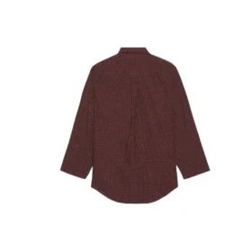 SS21 Oversize Plaid Long-Sleeved Shirt Brown 658806TKM366100