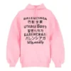 SS21 Printing Hoodie Pink 641529TJVI61401