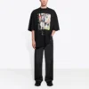 SS21 Printing Retro Short Sleeve Black 641614TJVH11000