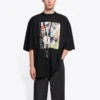 SS21 Printing Retro Short Sleeve Black 641614TJVH11000