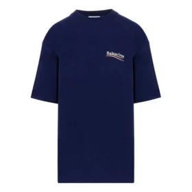 SS21 Printing Round-neck Short Sleeve Blue 641655TIV521195