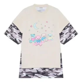 SS21 Retro Double Layer Short Sleeve White 641584TJVI19013
