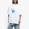 SS21 Retro Plain Weave Large Fit Short Sleeve Unisex White T-Shirt 657059TKV949000