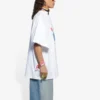 SS21 Retro Plain Weave Large Fit Short Sleeve Unisex White T-Shirt 657059TKV949000