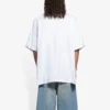 SS21 Retro Plain Weave Large Fit Short Sleeve Unisex White T-Shirt 657059TKV949000