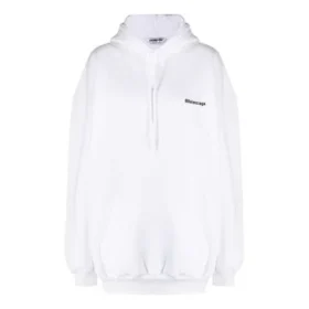 SS21 Small Label Logo Cotton Hoodie White 578135TJV859040