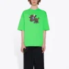 SS21 Small Pattern Cartoon Printing Short Sleeve Unisex Green 612966TJVM93302