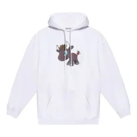 SS21 Small Pattern Cartoon Printing Unisex White 578135TJVE69000