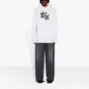 SS21 Small Pattern Cartoon Printing Unisex White 578135TJVE69000