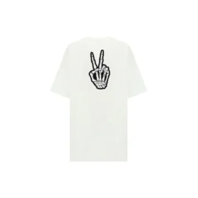 SS21 Smiling Face Printing Loose Short Sleeve White 641655TKVA18639