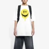 SS21 Smiling Face Printing Loose Short Sleeve White 641655TKVA18639