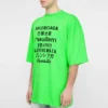 SS21 Word Pattern Short Sleeve Unisex Green 641614TJVI34162
