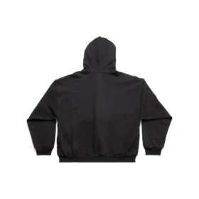 Sticky Note Zip-Up Hoodie Medium Fit “Black Faded” 744457TOVD31055