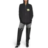 Sticky Note Zip-Up Hoodie Medium Fit “Black Faded” 744457TOVD31055