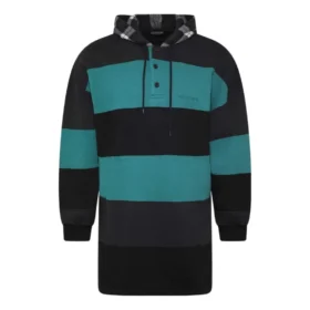 Striped Oversized Hoodie “Green Black” 556137TDV325567