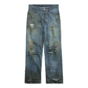Super Destroyed Baggy Pants “Light Blue” 745248TNW014012