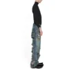 Super Destroyed Baggy Pants “Light Blue” 745248TNW014012