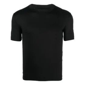 Super Tight Shiny Fitted T-Shirt “Black” 720458TNVI21000