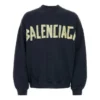 Tape Type Crewneck Sweatshirt “Blue” 744701TOVB14140