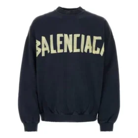 Tape Type Crewneck Sweatshirt “Blue” 744701TOVB14140