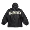 Tape Type Hooded Windbreaker Jacket “Black” 738762TLO251000