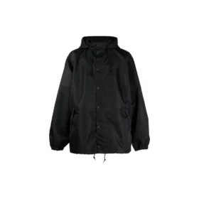 Tape Type Hooded Windbreaker Jacket “Black” 738762TLO251000