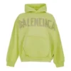 Tape Type Ripped Pocket Hoodie Oversized “Fluo Yellow” 744441TOVB17204