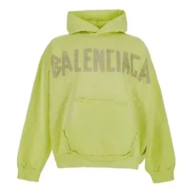 Tape Type Ripped Pocket Hoodie Oversized “Fluo Yellow” 744441TOVB17204