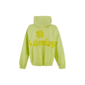 Tape Type Ripped Pocket Hoodie Oversized “Fluo Yellow” 744441TOVB17204