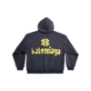 Tape Type Ripped Pocket Hoodie Oversized “Navy Blue” 744441TOVB14140