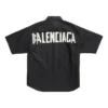 Tape Type Short Sleeve Shirt Large Fit “Black” 738761TNM601000