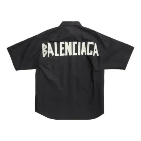 Tape Type Short Sleeve Shirt Large Fit “Black” 738761TNM601000
