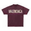 Tape Type T-shirt “Dark Red” 739784TOVA94029